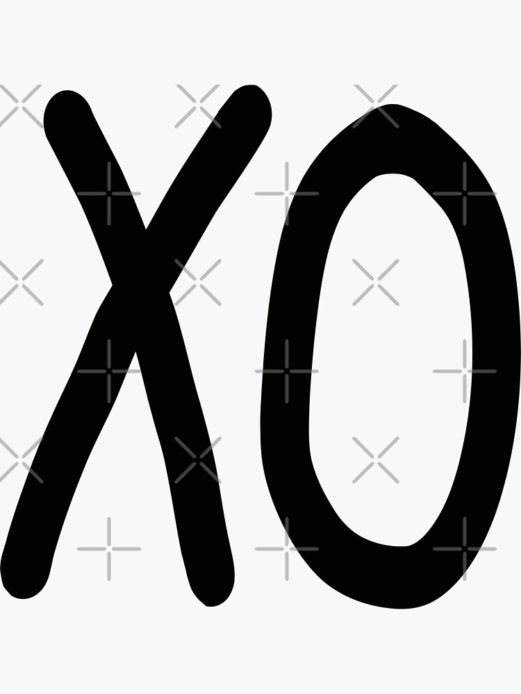 "Kiss and hug XO black and white" Sticker for Sale by FrancesPoff Redbubble