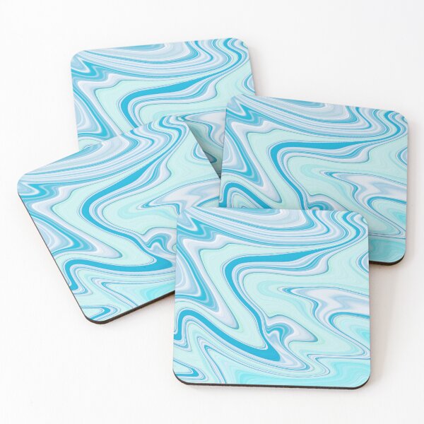 Item preview, Blue wavy liquid marbled designed and sold by Emotionville.