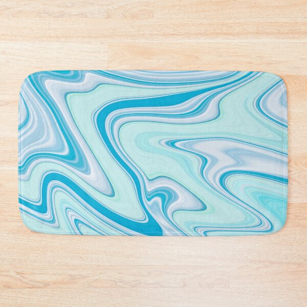 Item preview, Blue wavy liquid marbled designed and sold by Emotionville.