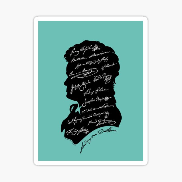 Ludwig van Beethoven > friends & associated characters - Mind Cloud < No. 35 ©-edition Sticker