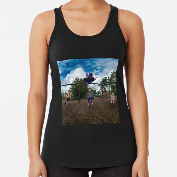 3 Kids on a Swing Racerback Tank Top