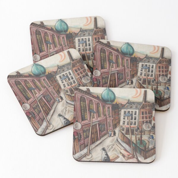 Item preview, Max Beckmann, Synagogue Frankfurt am Main 1919, Expressionism designed and sold by Mauswohn.