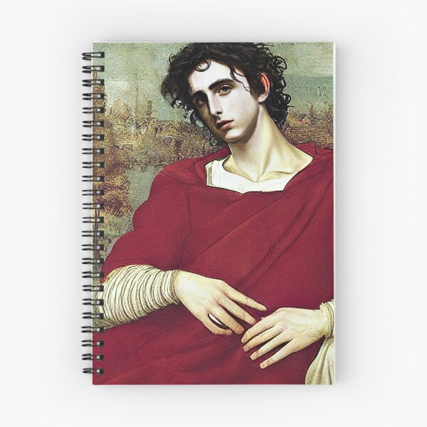 Item preview, Timothée In Repose Wearing a Red Velvet Dress Painting by Da Vinci designed and sold by SubtleSplit.