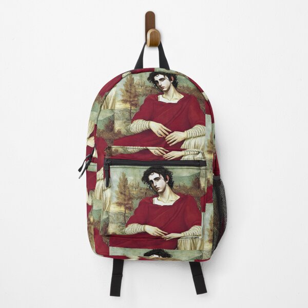 Item preview, Timothée In Repose Wearing a Red Velvet Dress Painting by Da Vinci designed and sold by SubtleSplit.