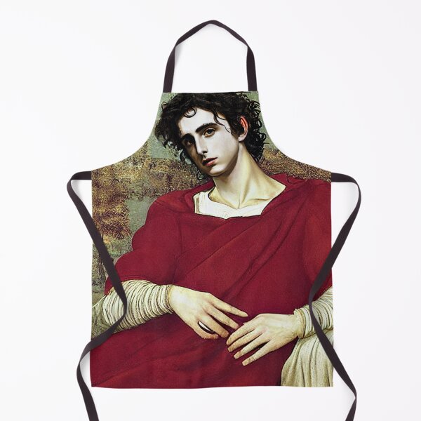 Item preview, Timothée In Repose Wearing a Red Velvet Dress Painting by Da Vinci designed and sold by SubtleSplit.