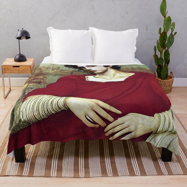 Item preview, Timothée In Repose Wearing a Red Velvet Dress Painting by Da Vinci designed and sold by SubtleSplit.