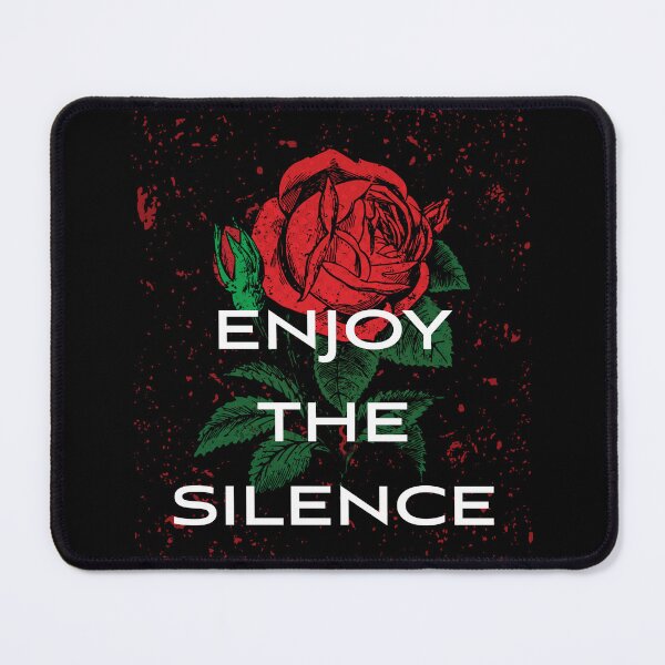Item preview, Enjoy the silence rose and blood new wave retro music designed and sold by Cheeky Companions.