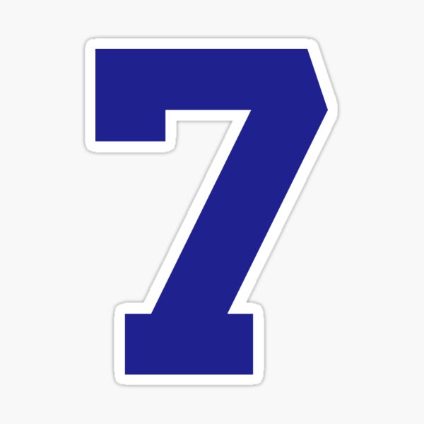 Number 7 number seven - football sport shirt' Sticker