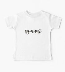Gymnast Calligraphy Black Marble Baby Tee