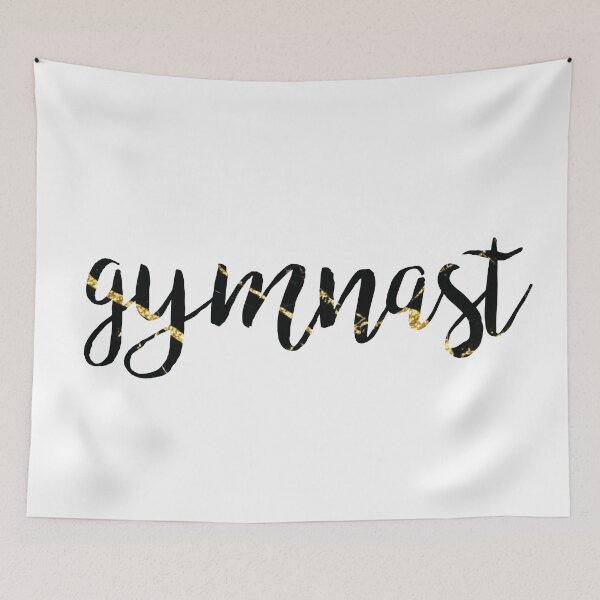 Item preview, Gymnast Calligraphy Black Marble designed and sold by Flexiblepeople.