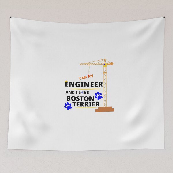 Item preview, i am a engineer and i love  Boston Terrier designed and sold by Jadir.