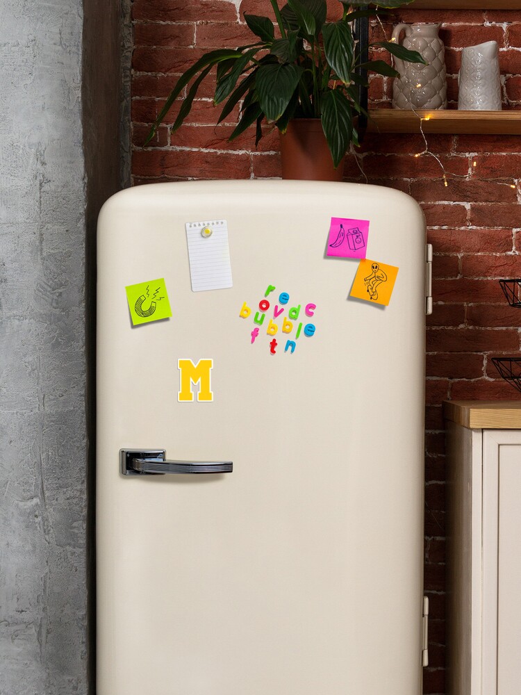 M&M Fridge Magnet Yellow M and M Vintage 1997 Refrigerator 