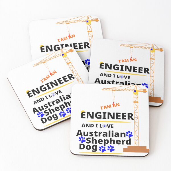 Item preview, i am a engineer and i love Australian Shepherd dog designed and sold by Jadir.