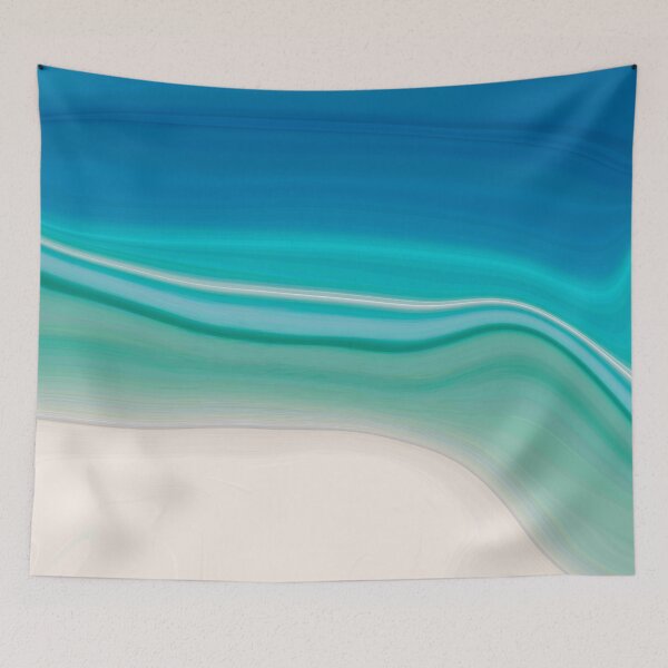Item preview, Ocean blue sea liquid art  designed and sold by Emotionville.