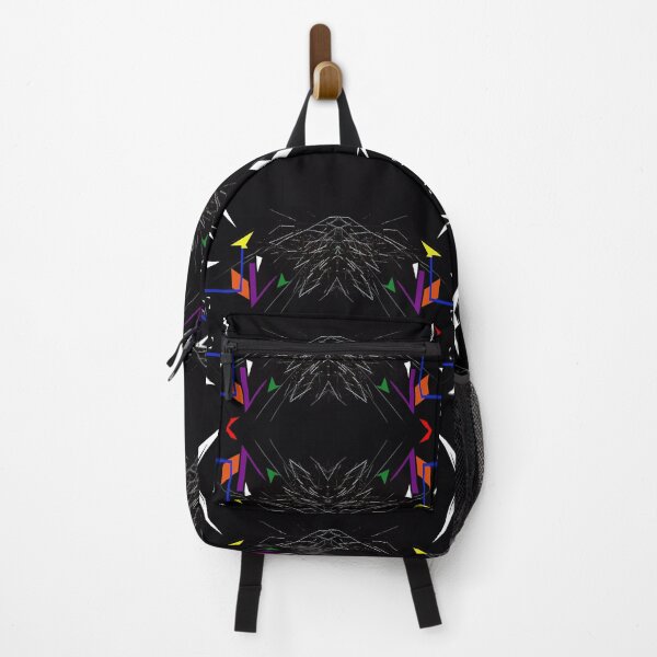 Item preview, Graphisme geometrique multicolore sur fond noir designed and sold by Carré Comme Orange.
