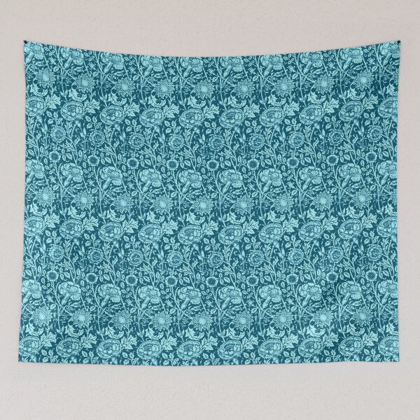 Item preview, Art Nouveau Carnation, Indigo and Sky Blue designed and sold by Marymarice.