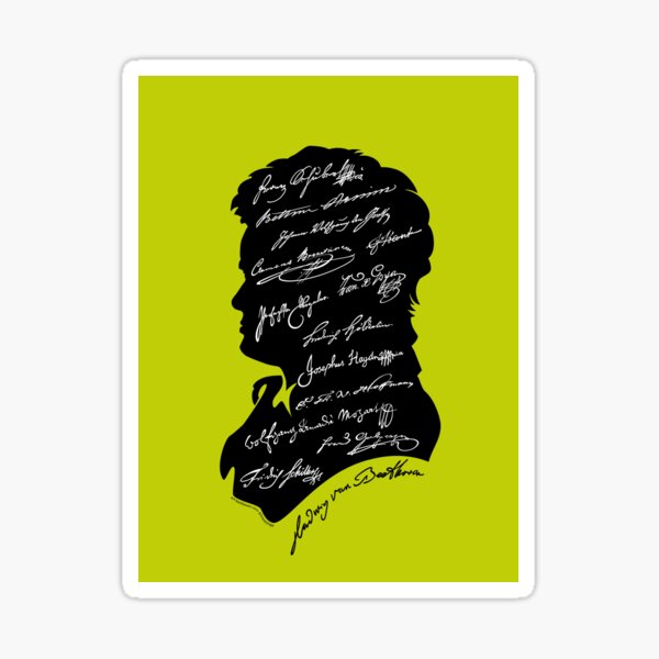 Ludwig van Beethoven > friends & associated characters - Mind Cloud < No. 20 ©-edition Sticker