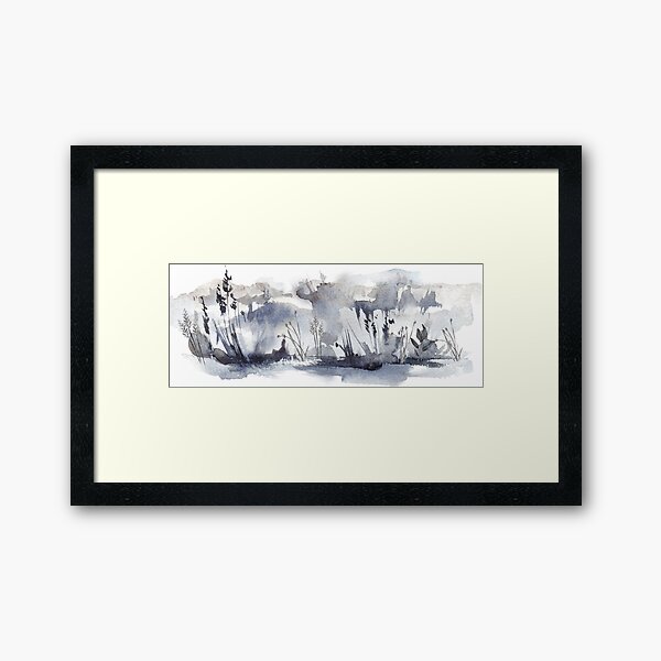 Early morning by the river Framed Art Print