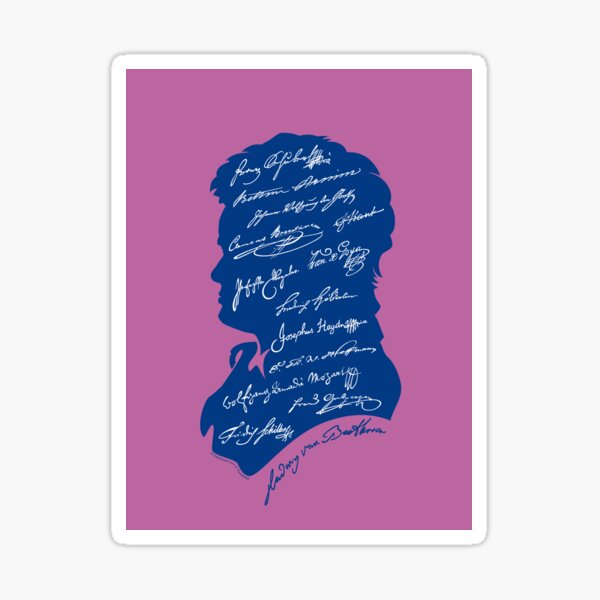 Ludwig van Beethoven > friends & associated characters - Mind Cloud < No. 7 ©-edition Sticker