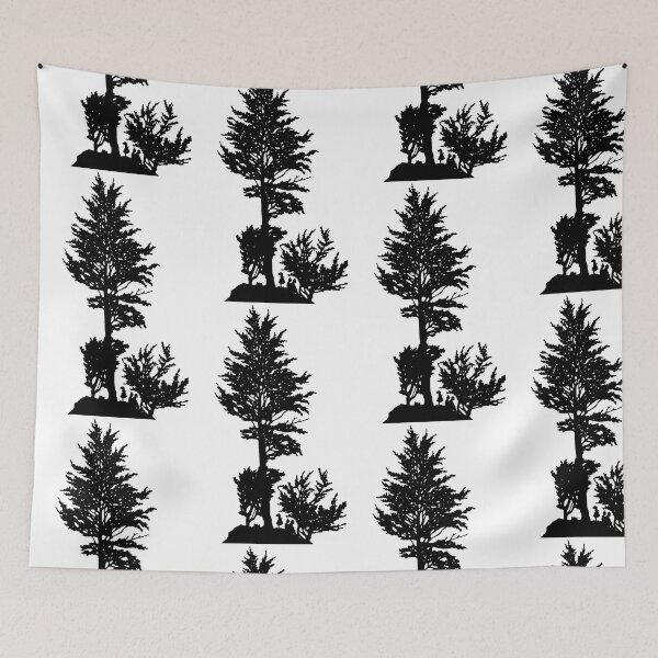 Item preview, Fairytale Germany Witch Forest Birds Ravens Papercut Silhouette Black designed and sold by G-M-Designs.