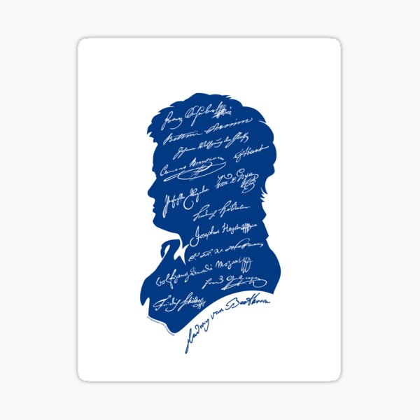 Ludwig van Beethoven > friends & associated characters - Mind Cloud < No. 4 ©-edition Sticker