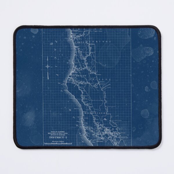 Item preview, California Map 1958 - Blueprint designed and sold by MovieSetStories.