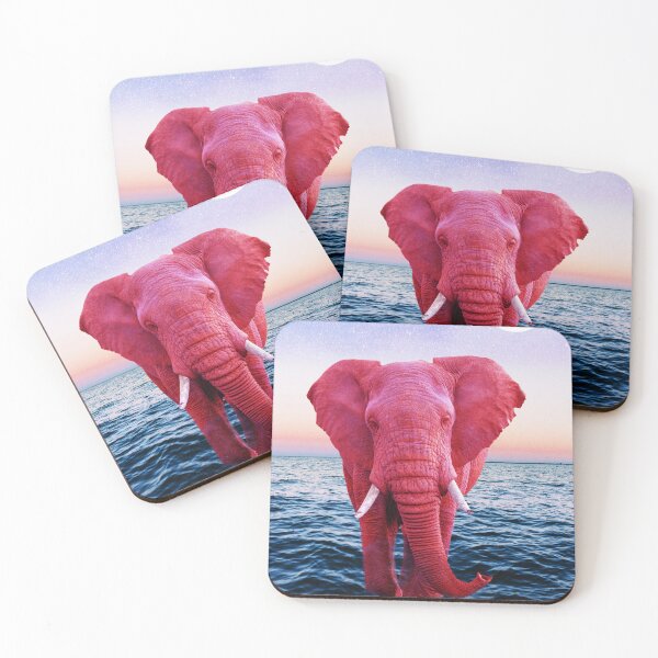 Item preview, pink elephant ocean and moon designed and sold by composeink.