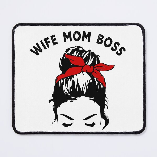 Item preview, Wife Mom Boss Messy Bun Re Scarf Graphic Design designed and sold by adriana-holmes.