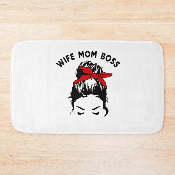 Item preview, Wife Mom Boss Messy Bun Re Scarf Graphic Design designed and sold by adriana-holmes.