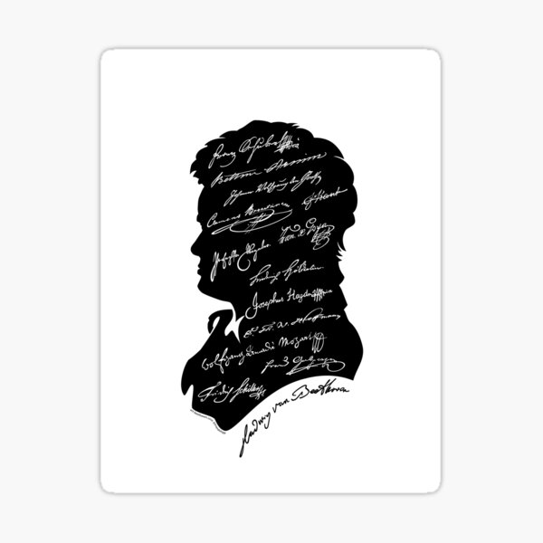Ludwig van Beethoven > friends & associated characters - Mind Cloud < No. 31 ©-edition Sticker
