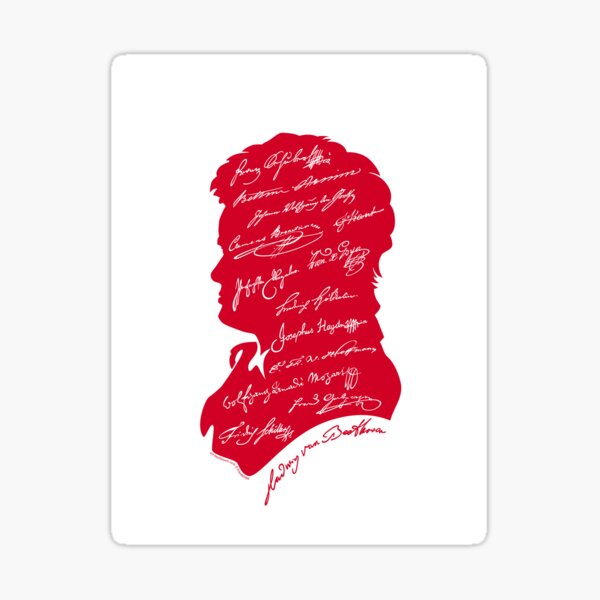 Ludwig van Beethoven > friends & associated characters - Mind Cloud < No. 32 ©-edition Sticker