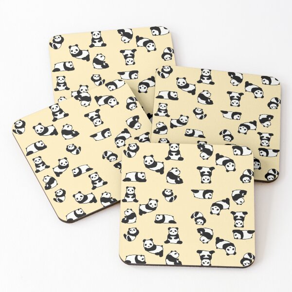 Item preview, Cute panda pattern,Light yellow background designed and sold by zzzozzo.
