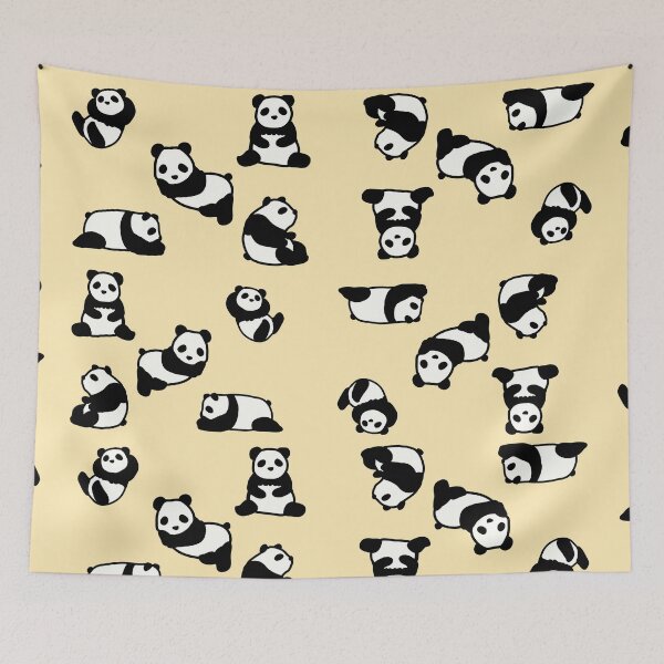 Item preview, Cute panda pattern,Light yellow background designed and sold by zzzozzo.