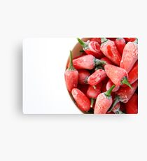 Frozen Chilis Canvas Print