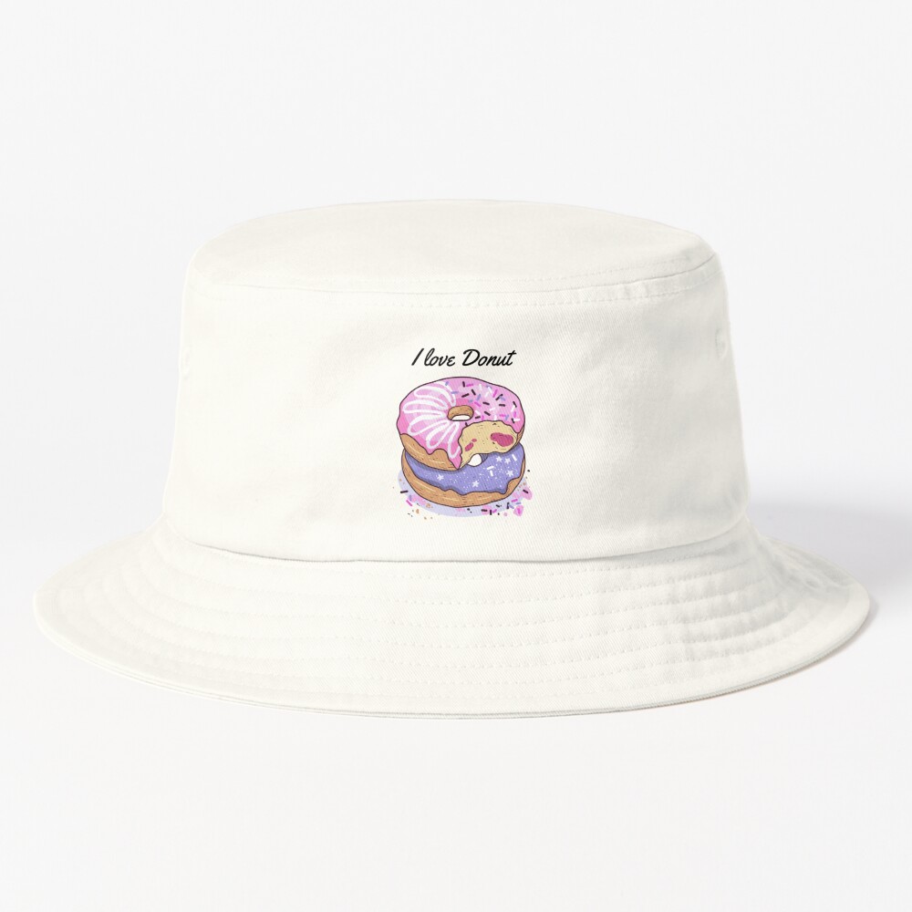 Satisfy Your Sweet Tooth With the Donut Print Bucket Hat White: a  Deliciously Stylish and Fun Headwear Choice for Donut Lovers 