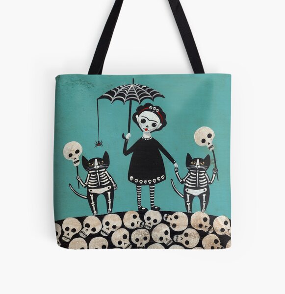 My Daily Women Tote Shoulder Bag Dancing Skeleton Skull Handbag