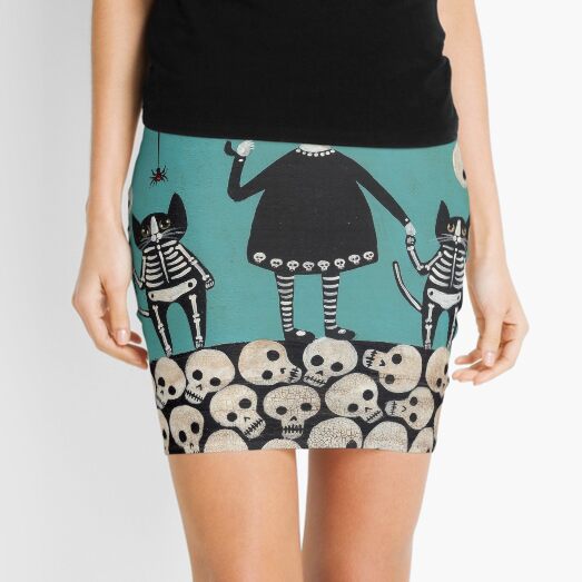 Day of the Dead Mini Skirt