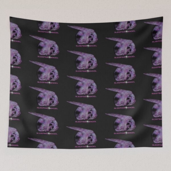 Item preview, Be Protected Stardust Black Winged Dog Sleeping Dog Angel designed and sold by SpiritGifts.