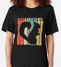 Vintage Style Squirrel Silhouette Shirt Slim Fit T-Shirt