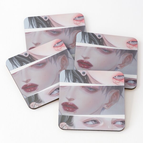 Item preview, Anime girl with red lips like zombie, for lovers anime ,sold, lips designed and sold by AnotherPlanet -.