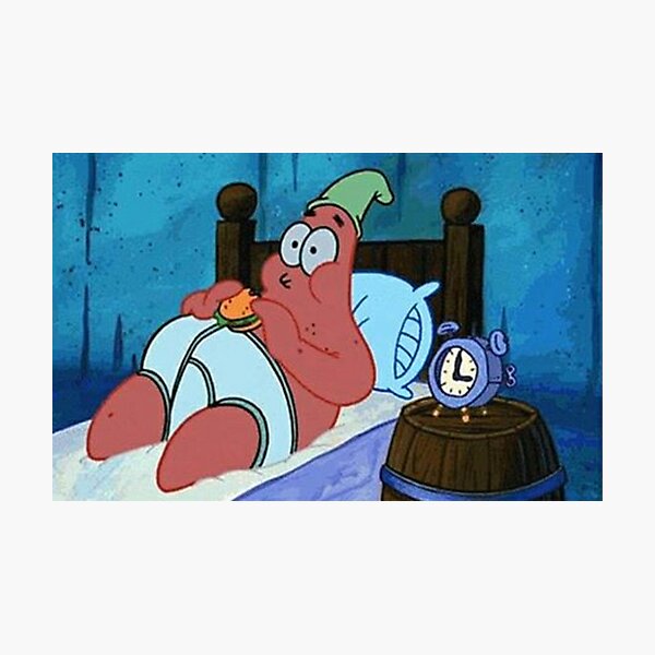 Spongebob Schwammkopf - oh Junge 3 Uhr Fotodruck