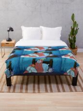 Spongebob Squarepants - oh boy 3 am Throw Blanket