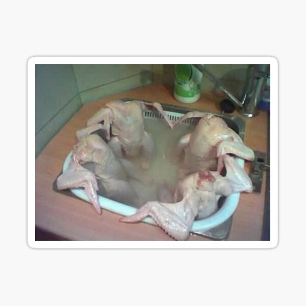Item preview, Chicken Bath Time designed and sold by frickredbubble.
