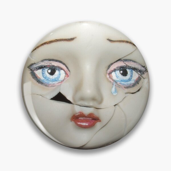 Item preview, photograph | Emily forlorn | repaint of cracked porcelain doll designed and sold by DigitalEurydice.
