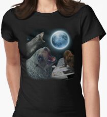 Three seal moon Women's Fitted T-Shirt