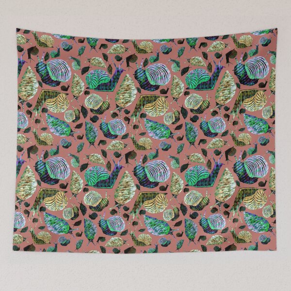 Item preview, Snail Pattern, pink designed and sold by SamohtCreates.