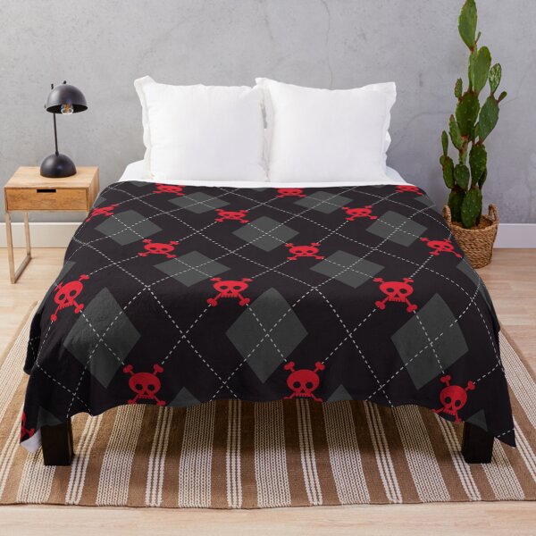 Item preview, Skully Argyle Pattern in Blood Red designed and sold by OddPop.