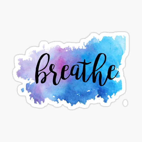Breathe Watercolor Sticker