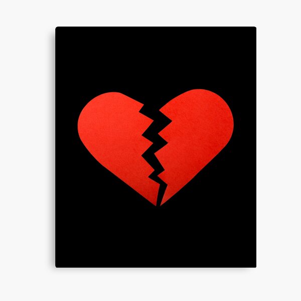 Broken heart black' Sticker