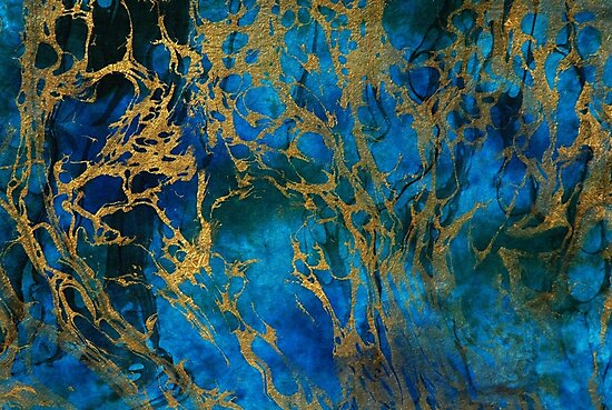 "Teal Gold Marble" Photographic Prints by LMPDrawings ...